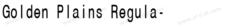 Golden Plains Regula字体转换